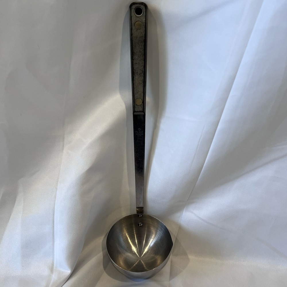 Vintage Flint Stainless USA Ladle Soup Gravy Spoon Commercial Kitchen Utensil